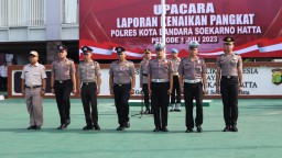 25 Anggota Polresta Bandara Soetta Tangerang Mendapat Kenaikan Pangkat