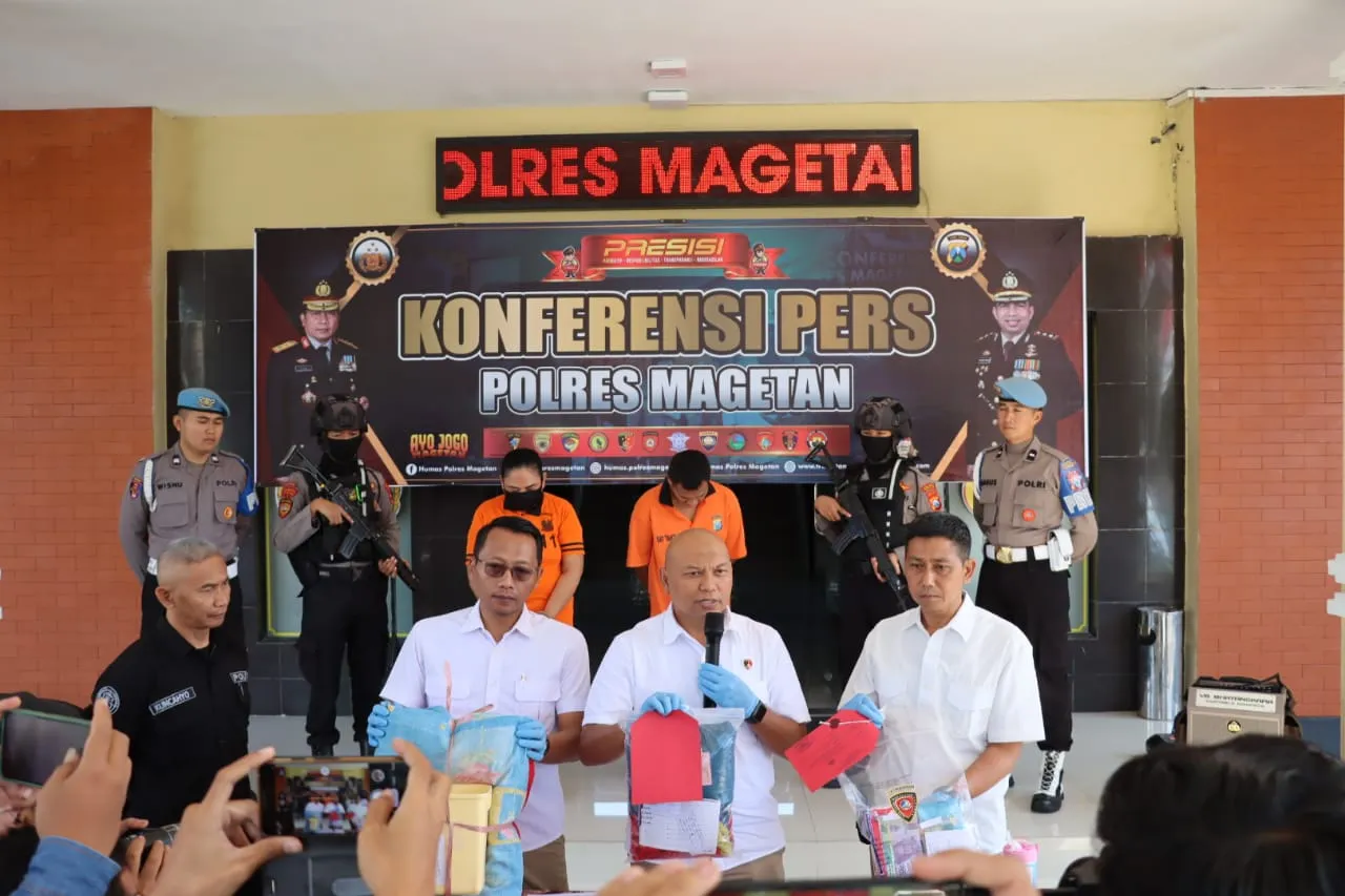 Polres Magetan Berhasil Ungkap Kasus TPPO Tersangka Emak-emak Diamankan