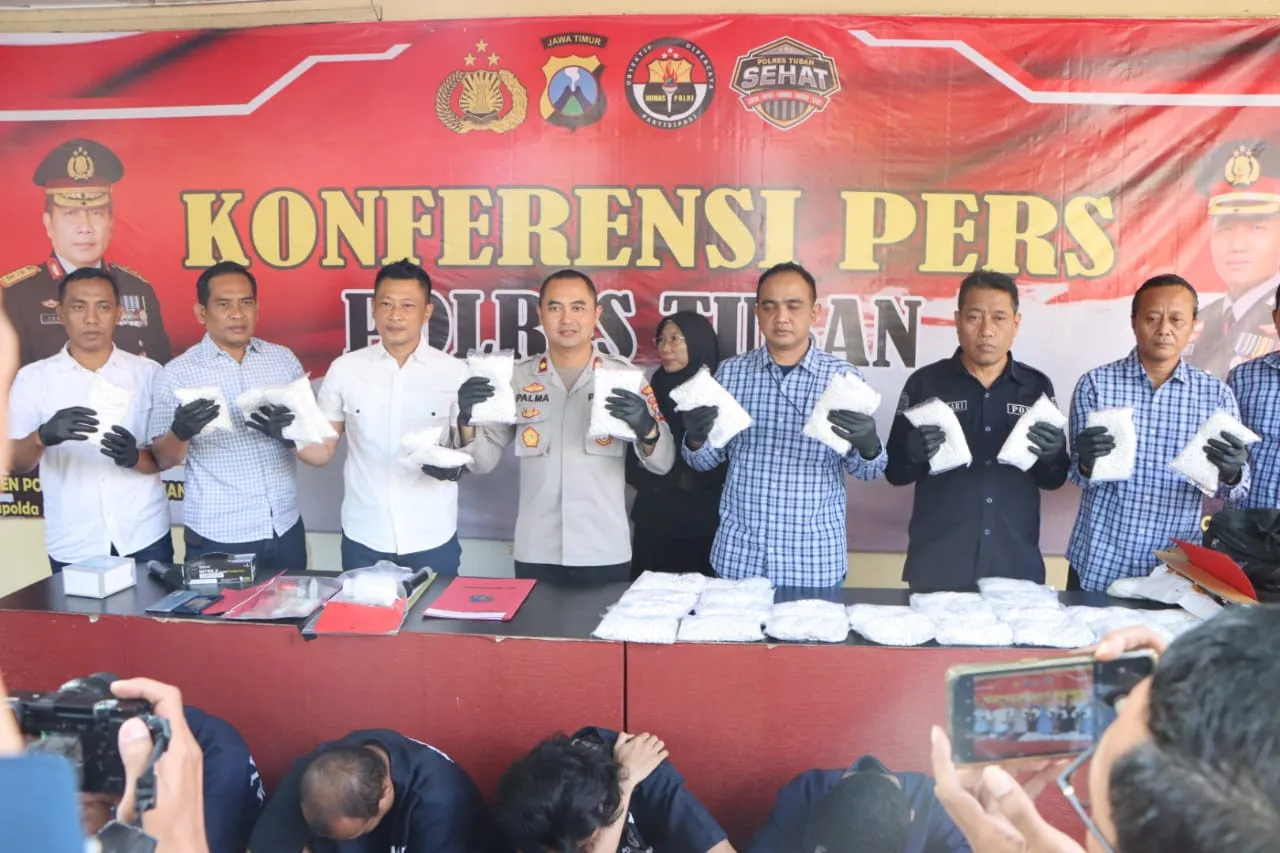 Polres Tuban Berhasil Ungkap Narkoba, Tersangka Pengedar dan Puluhan Ribu Butir Carnophen Disita