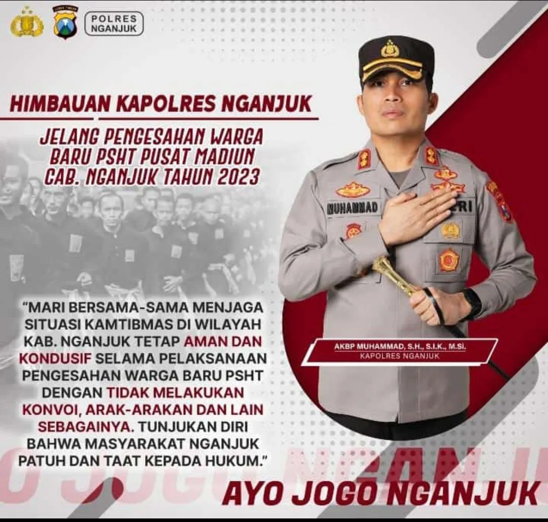 Tegas, Polres Nganjuk Amankan 19 Pemuda Yang Nekat Konvoi Saat Pengesahan Warga Baru PSHT