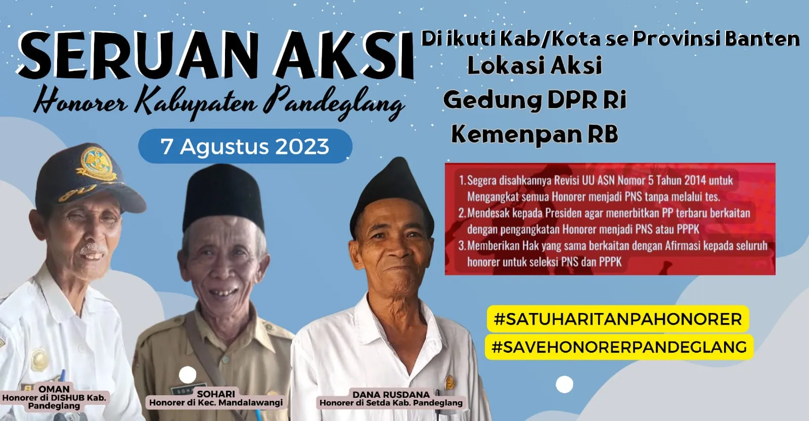 Ini Beberapa Tuntutan Pegawai Non ASN di Provinsi Banten Yang Akan Mengelar Aksi Unjuk Rasa