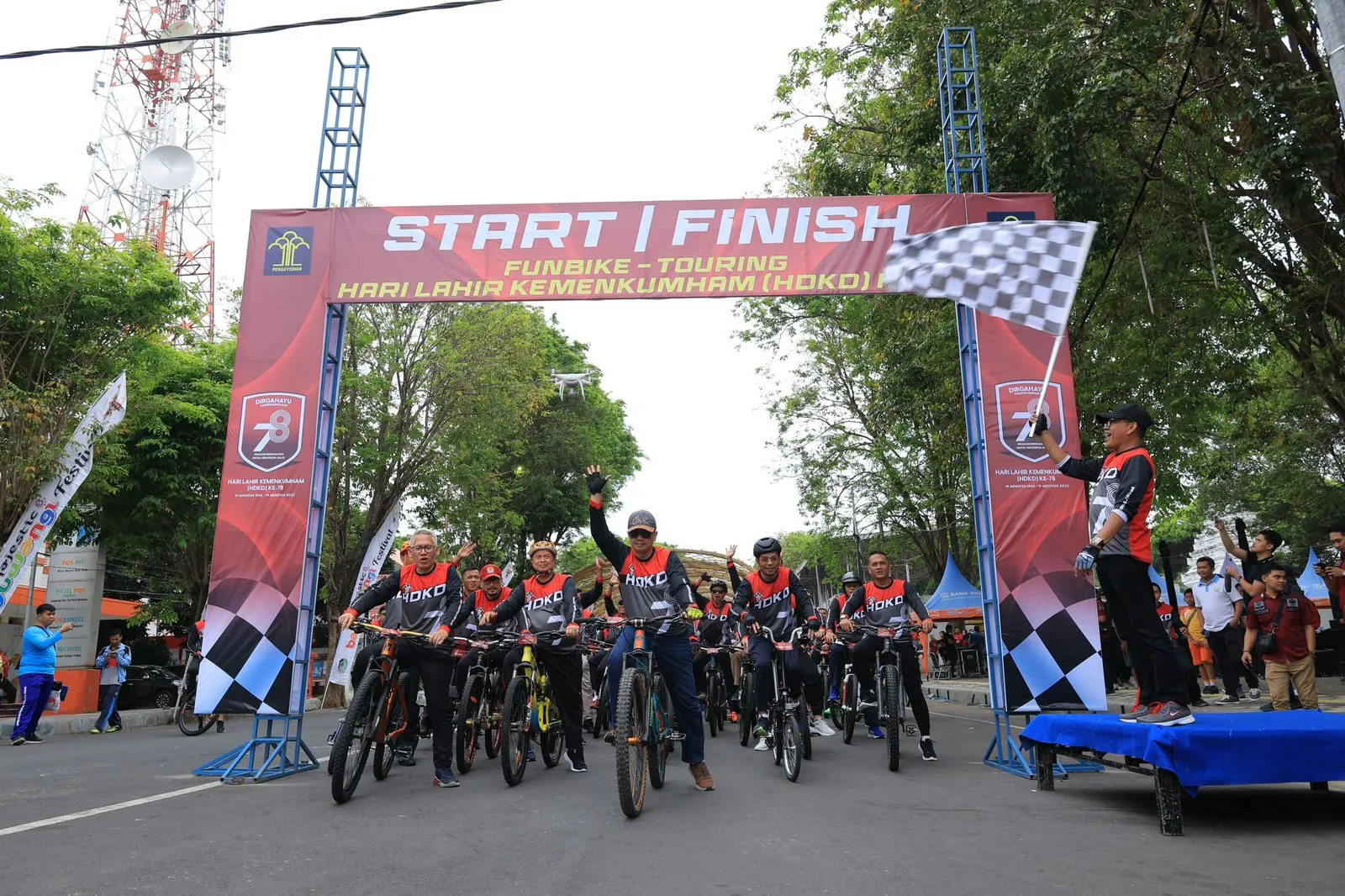Meriahkan HDKD Ke-78, Lapas Narkotika Kelas IIA Pamekasan, Ikuti Fun Bike Bersama Kanwil Kemenkumham Jatim 