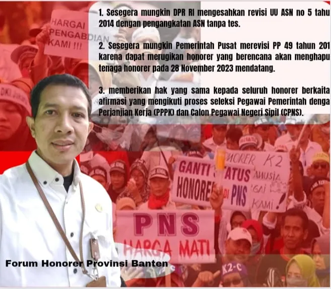 Forum Honorer Provinsi Banten Merasa Kecewa Dengan Adanya Pernyataan Gubernur Banten