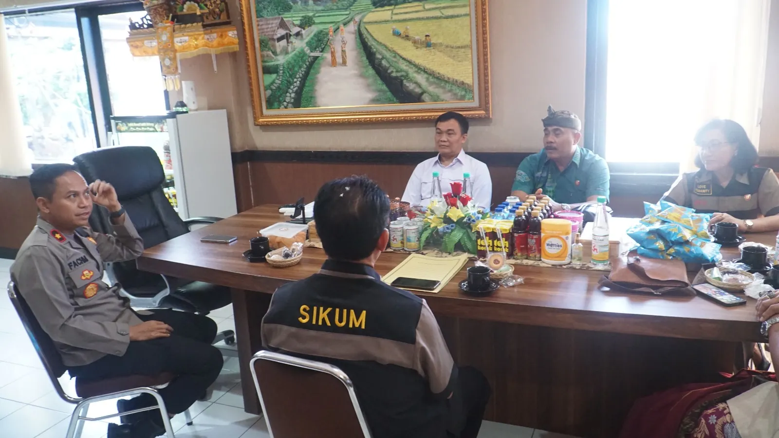 Wakapolres Karangasem Terima Kunjungan Tim Supervisi Dari Bidkum Polda Bali