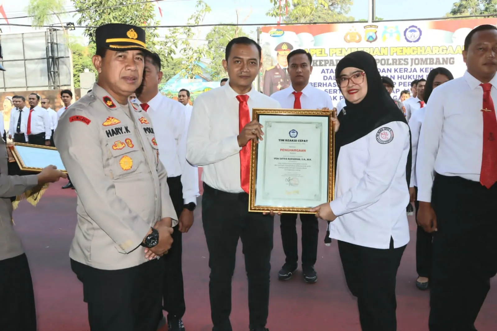 Respon Cepat Ungkap Kasus TPPO, Polres Jombang Terima Penghargaan