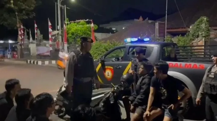 Sat Samapta Polres Tabanan Intensipkan Patroli Blue Light Cegah Kejahatan di Malam Hari