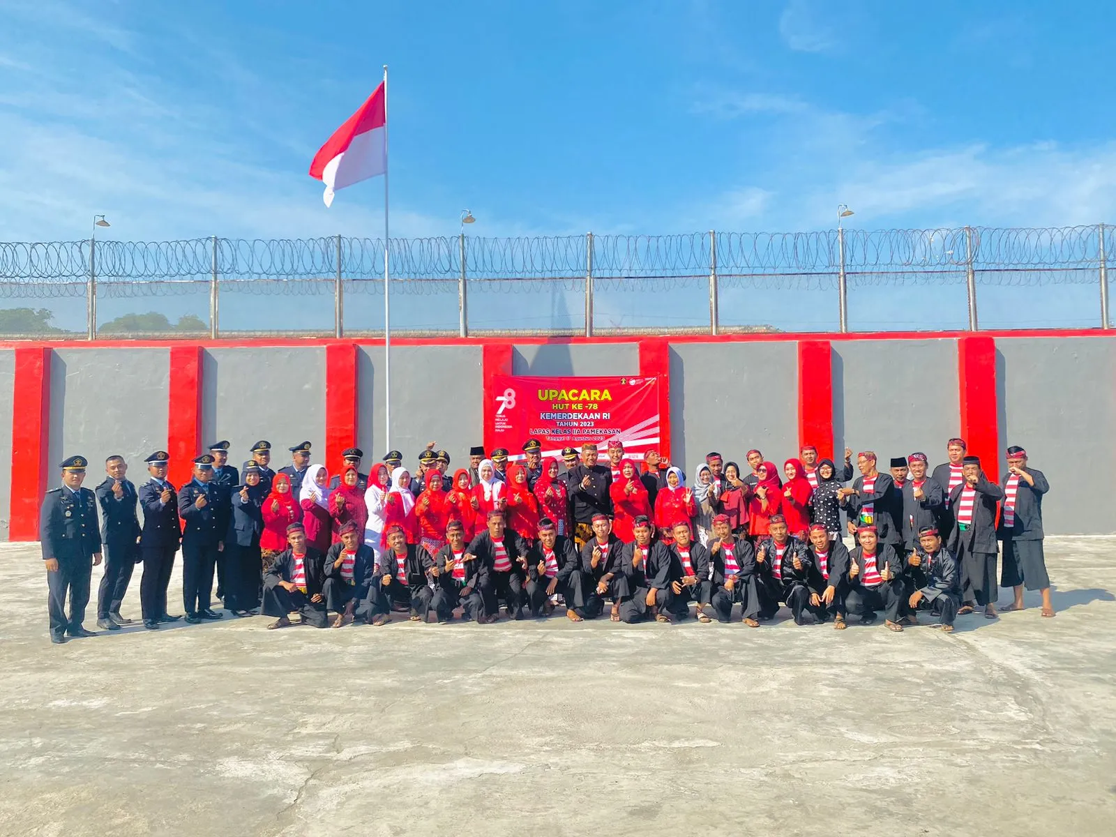 Kobarkan Semangat Kemerdekaan, Lapas Pamekasan Gelar Upacara Peringati HUT Kemerdekaan RI ke-78