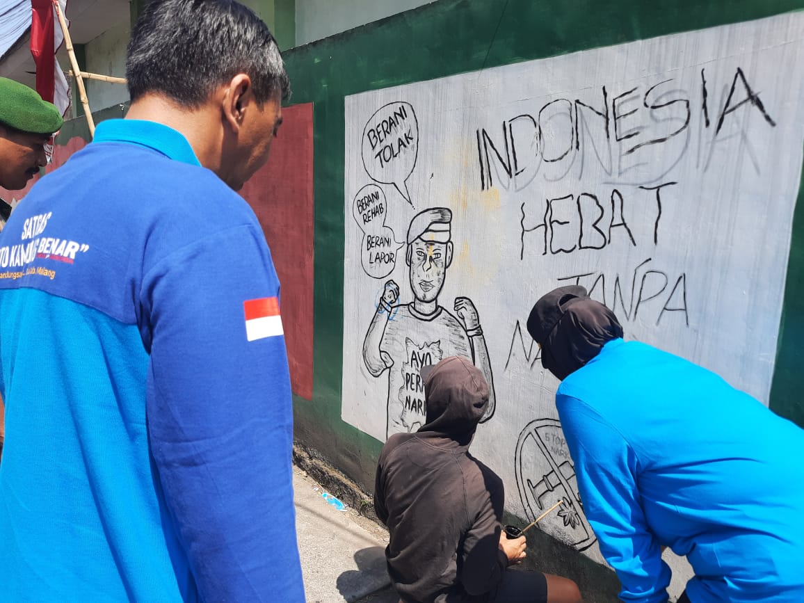 Polres Malang Gelar Lomba Mural, Wujud Edukasi Program Kampung Bebas Narkoba