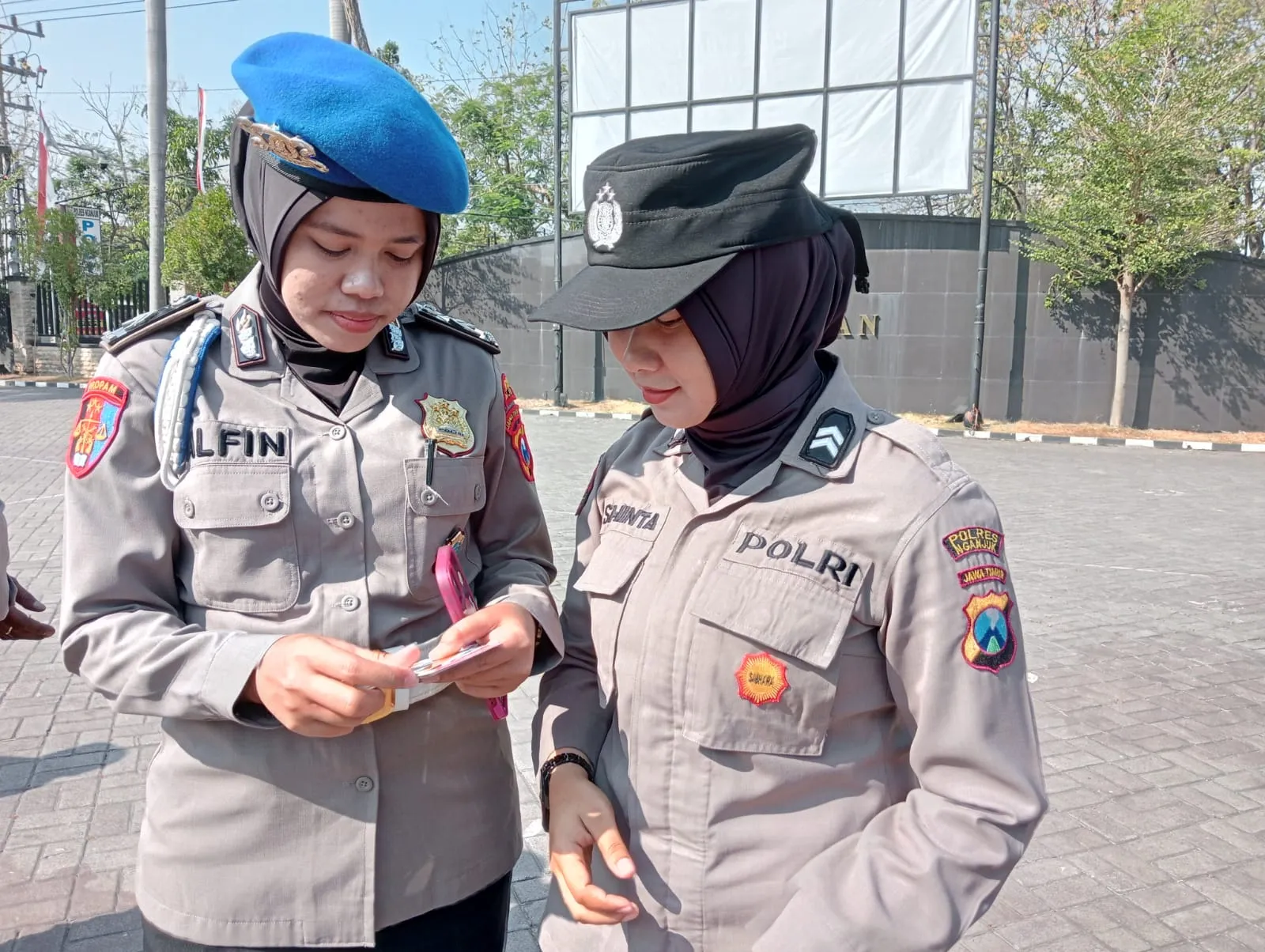 Gaktiblin Anggota Polwan Polres Nganjuk Dalam Rangkaian Hari Jadi Polwan ke-75 tahun 2023