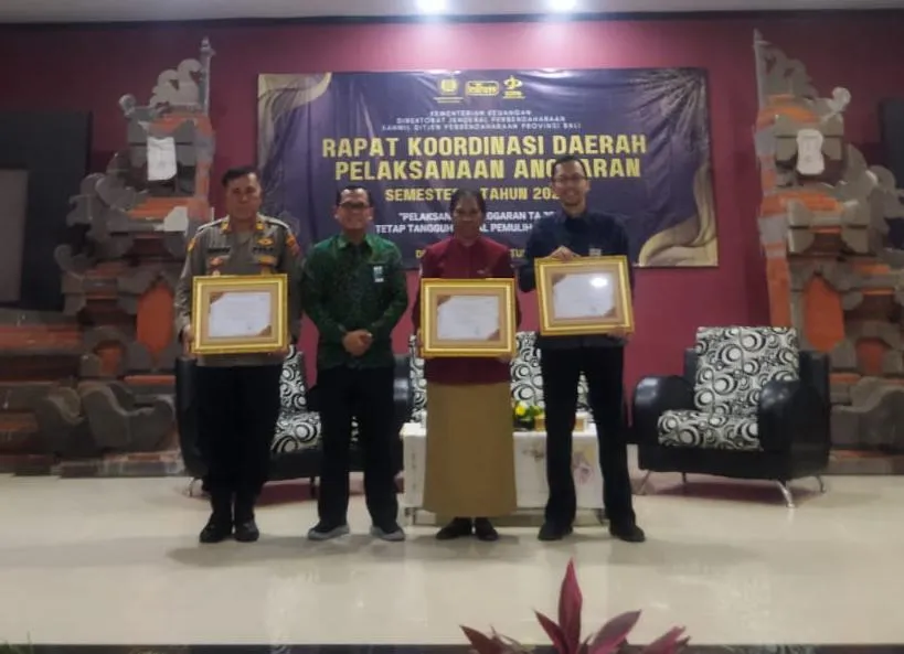 Polres Buleleng Kembali Raih Penghargaan Peringkat Pertama Dari Dirjen Pembendaharaan