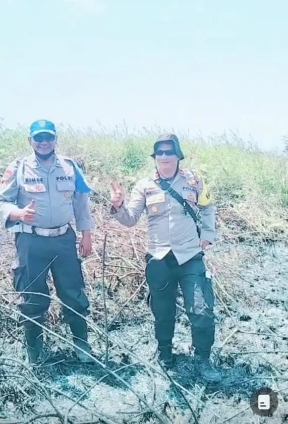 Quick Respon Polsek PMK Dalam Mendatangi TKP Karhutla