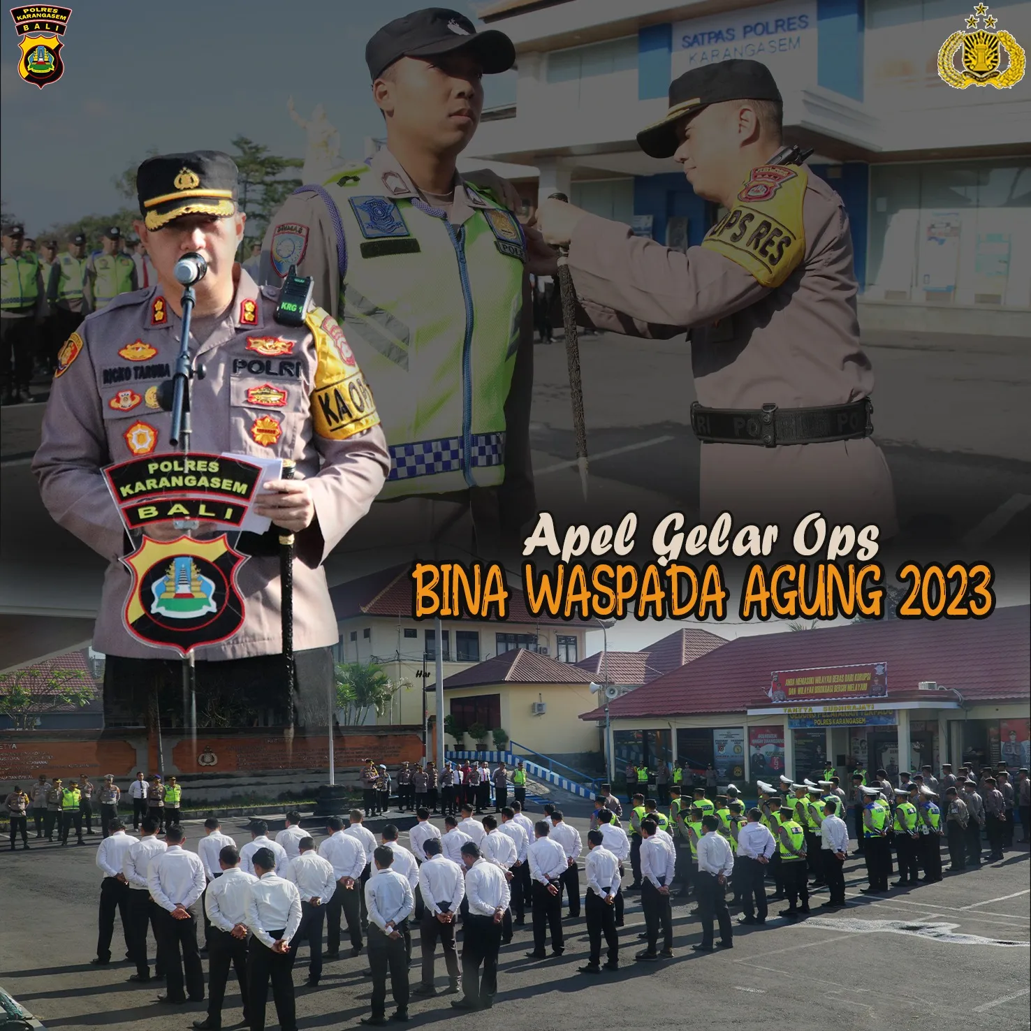 Polres Karangasem Gelar Apel Operasi Bina Waspada Agung 2023