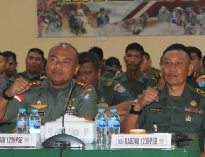 Kodim 1206/Psb Terima Penyuluhan Hukum Oleh Kababinkum TNI Melalui Vicon