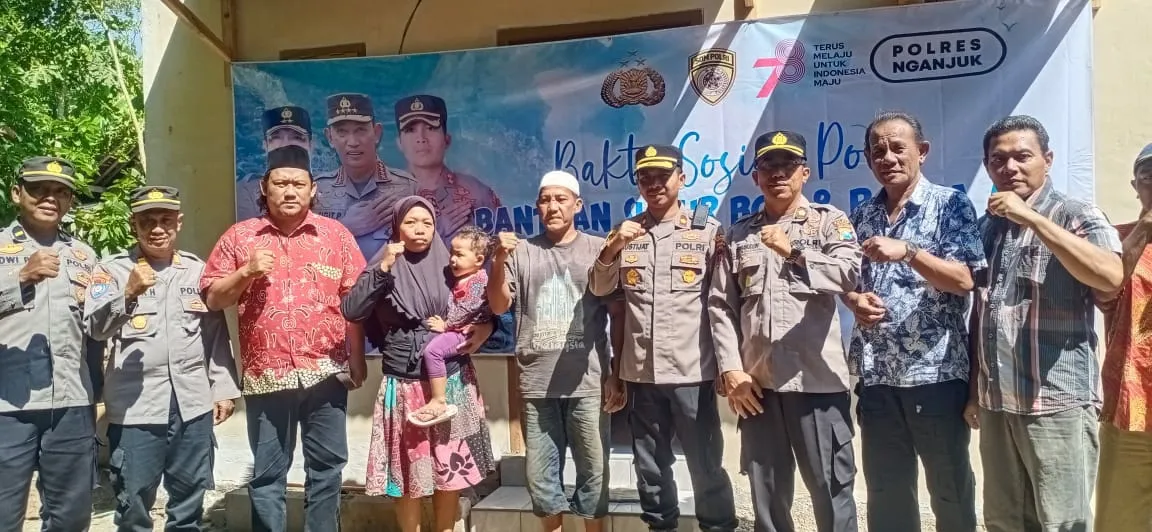 Polres Nganjuk Bangun Sumur Bor Untuk 3 Warga Gejagan Yang Kurang Mampu