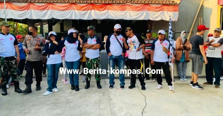 Babinsa Nangkaan Lakukan PAM JJS Dalam Rangka Gebyar HUT RI ke 78
