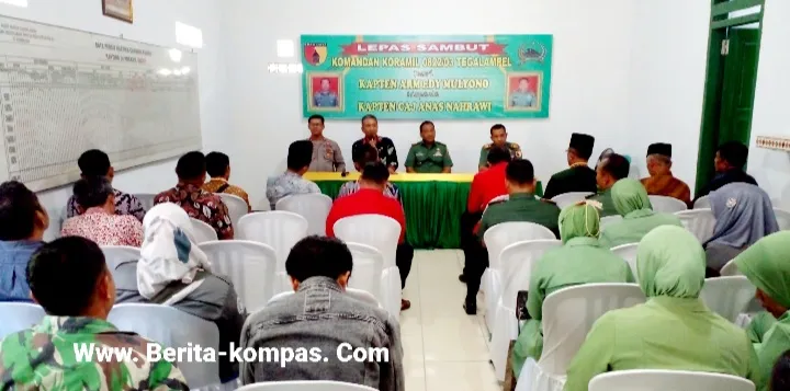 Koramil 0822/03 Tegalampel Gelar Acara Lepas Sambut Danramil Kapten Arm Edy Mulyono Kepada Kapten Caj Anas Nahrawi
