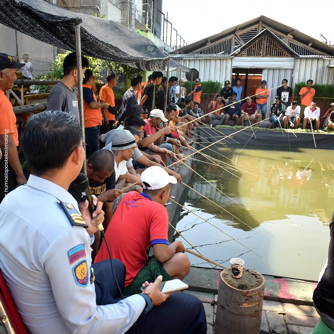 Meriahnya Lomba Mancing Lele, Antar WBP di Lapas Kelas I Malang