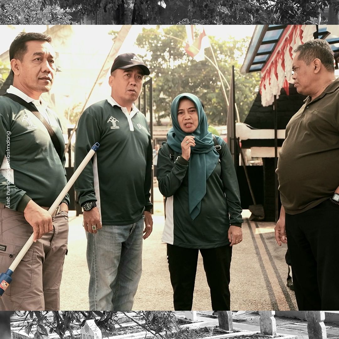 Menyambut HDKD dan HUT Kemerdekaan RI ke 78, Lapas Kelas I Malang Turut Serta Bersih-Bersih TMP