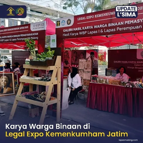 Karya Warga Binaan di Legal Expo Kemenkumham Jatim. 2023