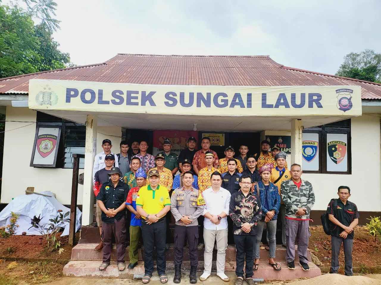 Kapolsek Sungai Laur Lakukan Tatap Muka Menciptakan Kamtibmas di Wilayah Tritorialnya