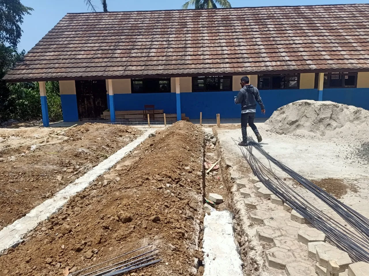 Pelaksanaan Proyek SMPN 3 Cibaliung Kecamatan Cibaliung Tidak sesuai RAB