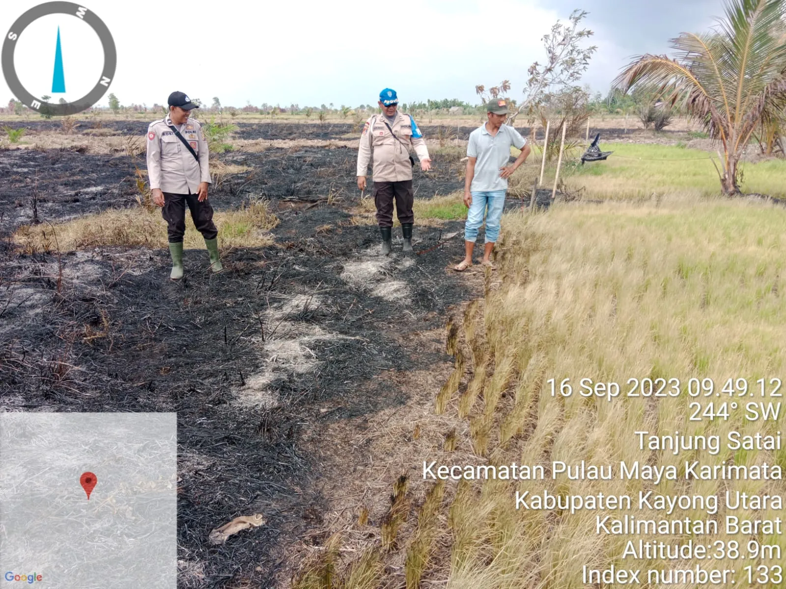 Groundchek Titik Lokasi Kebakaran Hutan dan Lahan di Kecamatan Pulau Maya Karimata