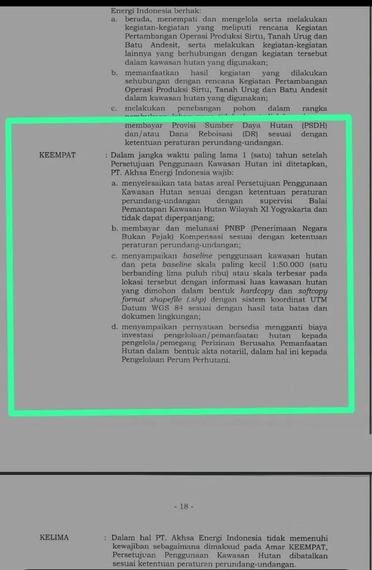 PT Aksa Energi Indonesia Diduga Langgar Kepmen LHK Tahun 2022 Tentang PNBP Disorot LSM Mapak
