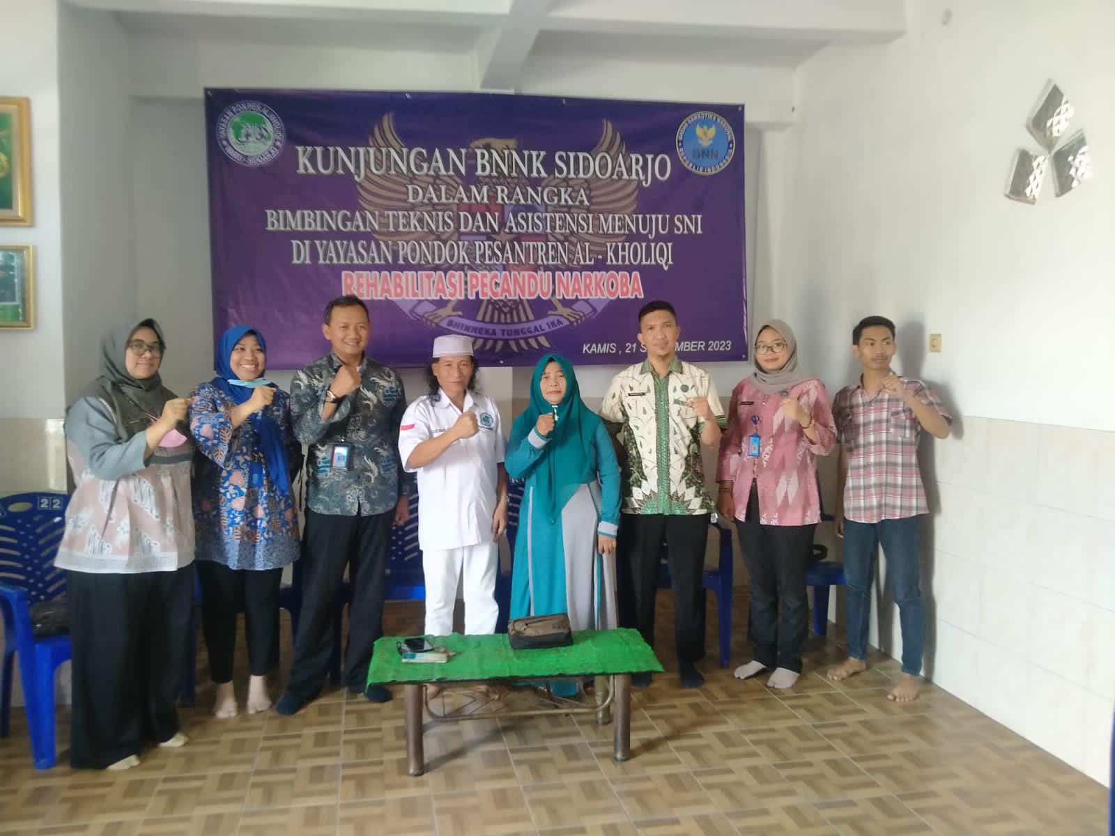 Ada Apa!!!. BNNK Sidoarjo Kunjungi Yayasan Pondok Pesantren Rehabilitasi Al - Kholiqi