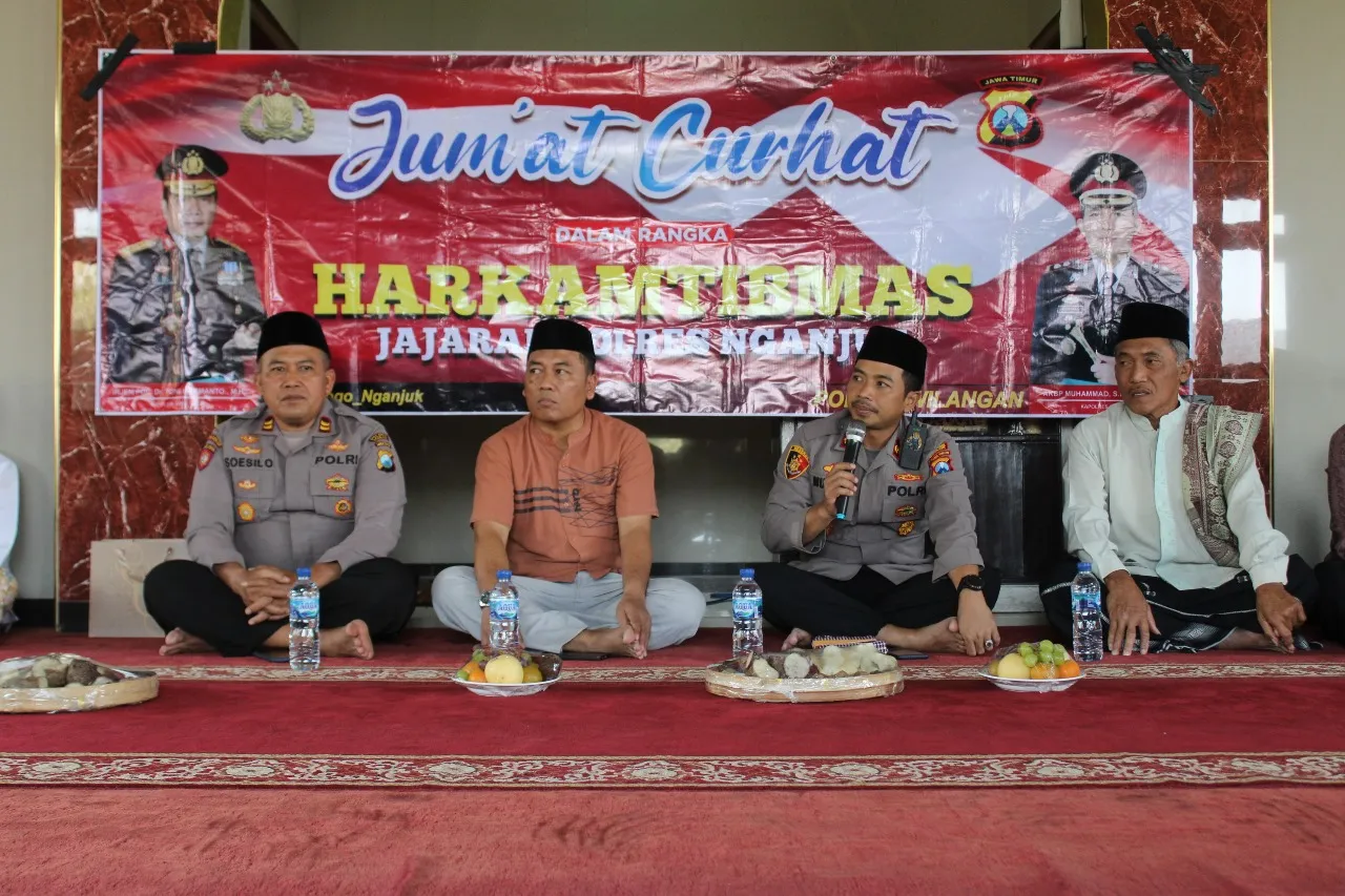 Jum’at Curhat, Polres Nganjuk Ajak Jaga Kerukunan dan Waspadai Ancaman Intoleransi