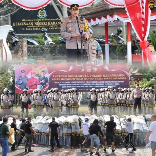 Siap Amankan Pemilu 2024, Ini Rangkaian Kegiatan Simulasi Sispamkota Polres Karangasem