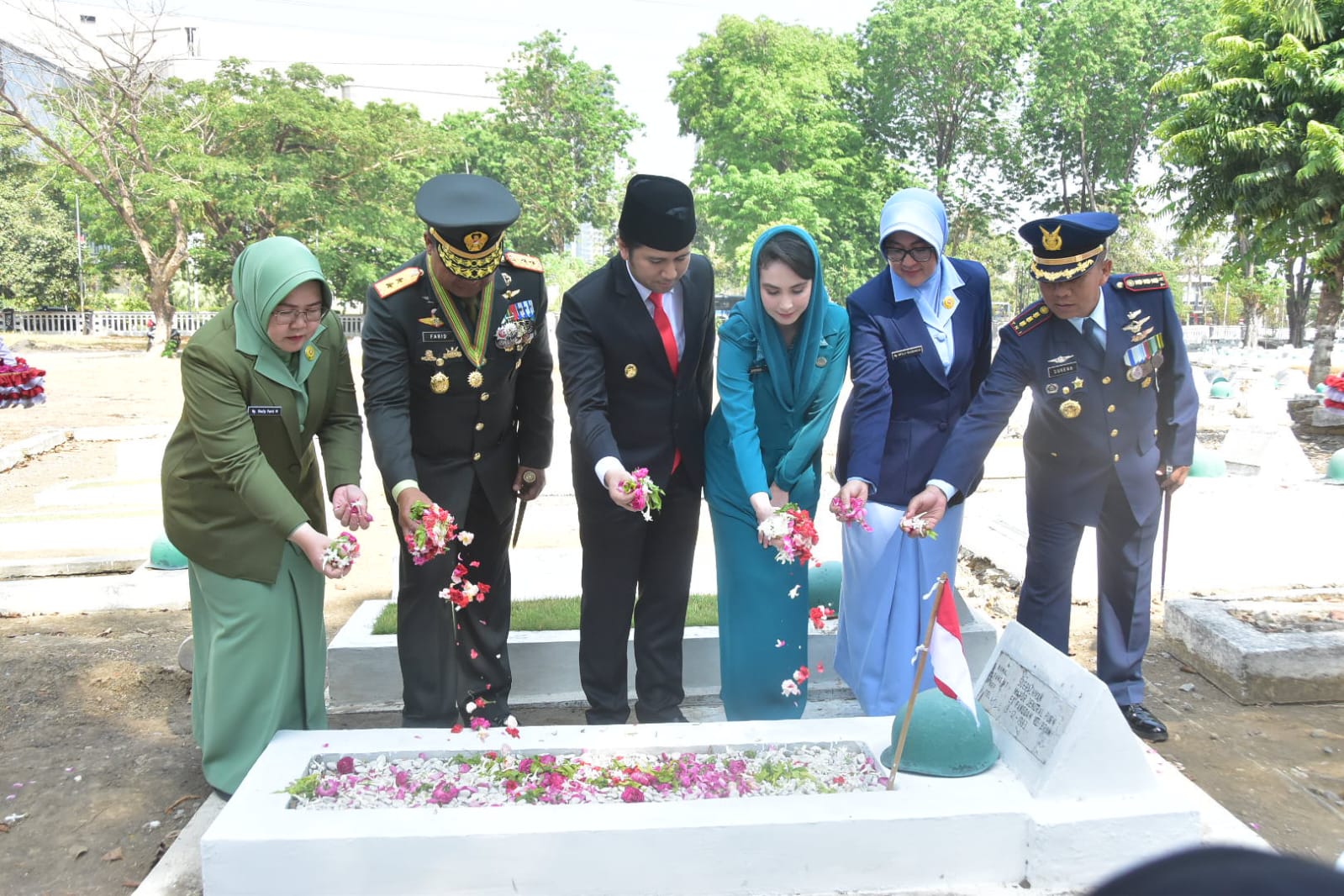 Danlanud Muljono Hadiri Ziarah Nasional HUT TNI ke-78