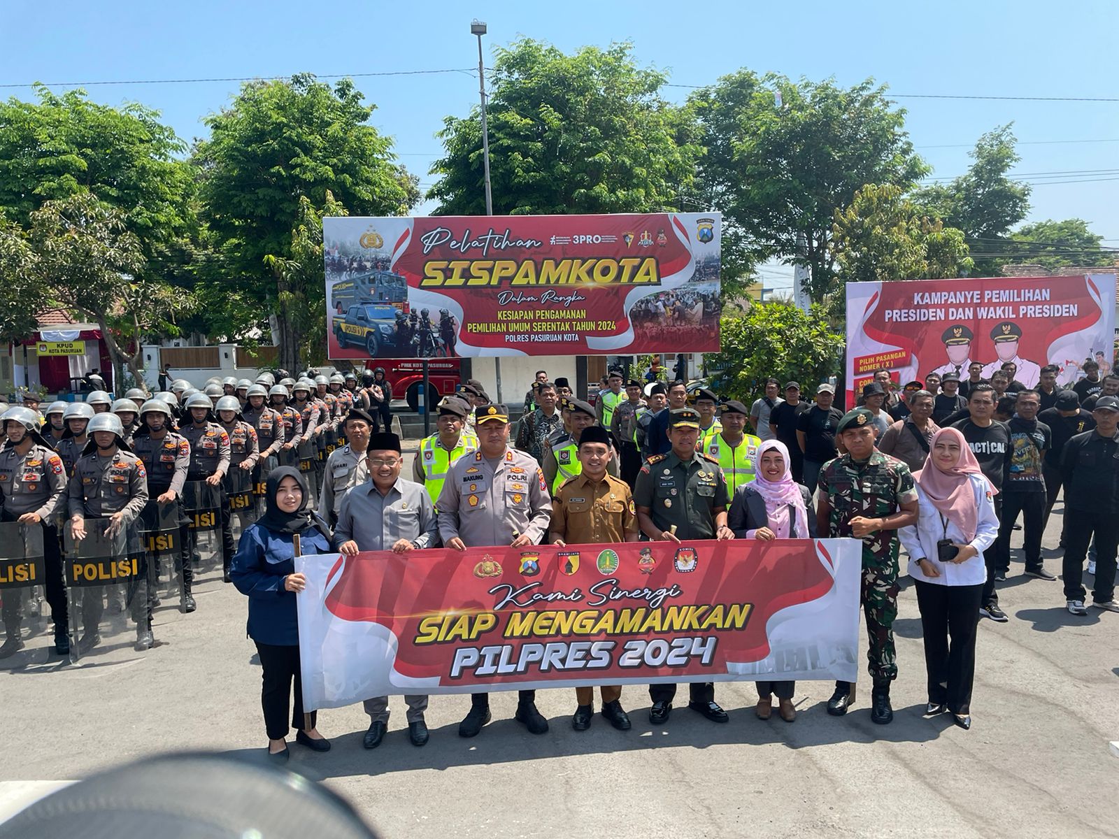 Polres Pasuruan Kota Gelar Pelatihan Sispam Kota Dalam Persiapan Pemilu Serentak 2024