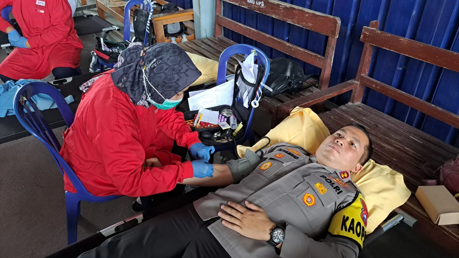 Polres Nganjuk Bersama Rumah Sakit Bhayangkara Nganjuk Gelar Bakti Sosial dan Bakti Kesehatan Pengabdian AKABRI 91 ke-32 Tahun 2023