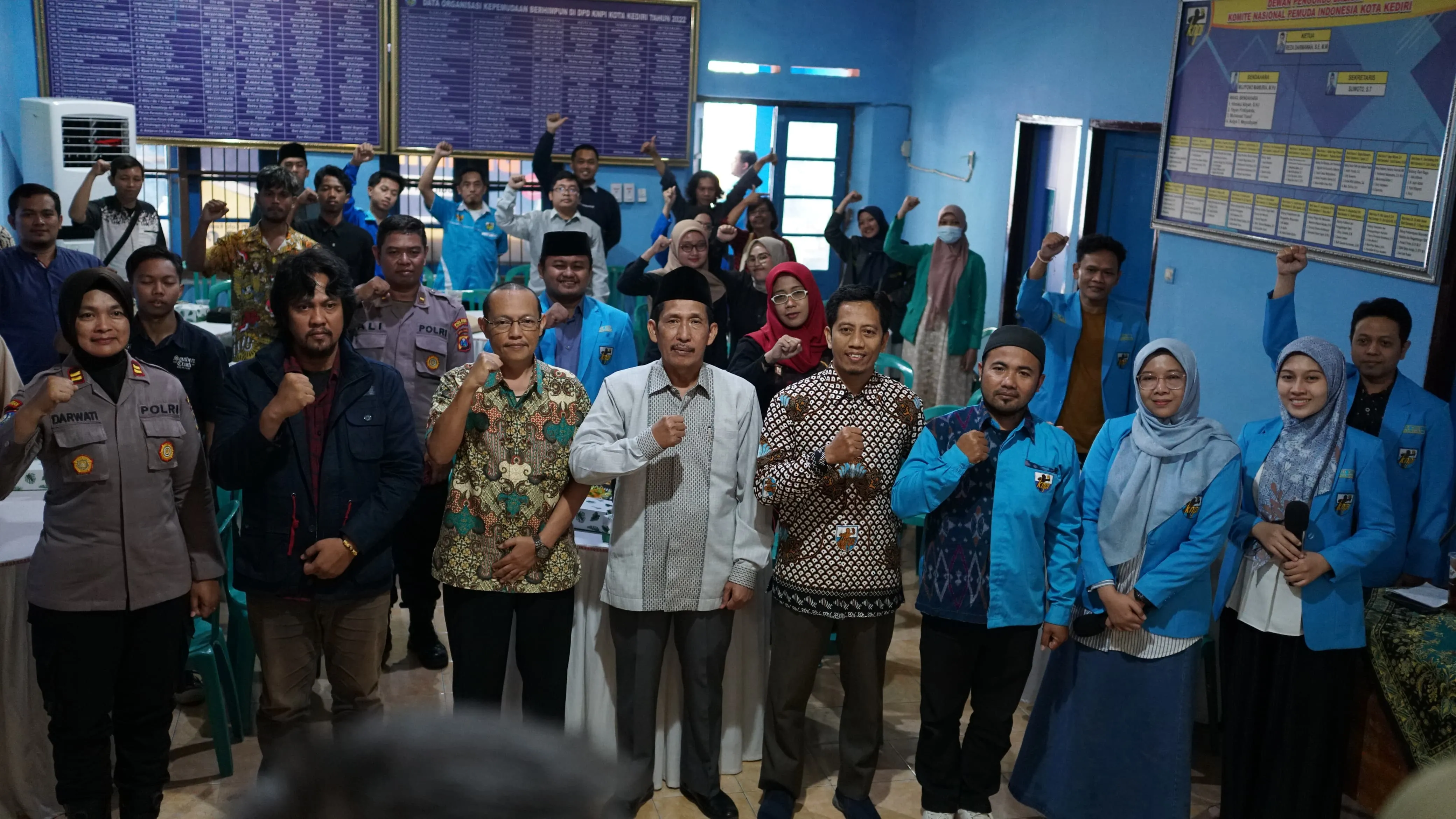 Memasuki Tahapan Pemilu 2024 Polres Kediri Kota Bersama KNPI Ajak Kaum Melenial Bijak Bermedsos