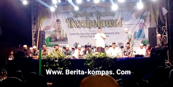 Ribuan Jamaah Pencinta Sholawat Hadir di Hari Jadi Desa Sumber Pandan ke 204, Guna Ikuti Sumber Pandan Bersholawat