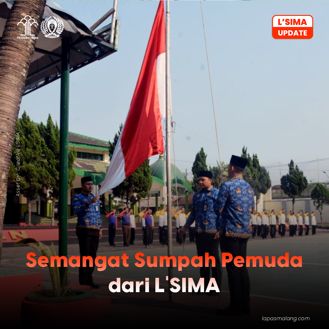Upacara Peringatan Hari Sumpah Pemuda ke 95 Tahun 2023 di Lapas Kelas I Malang, Bertema Bersama Majukan Indonesia