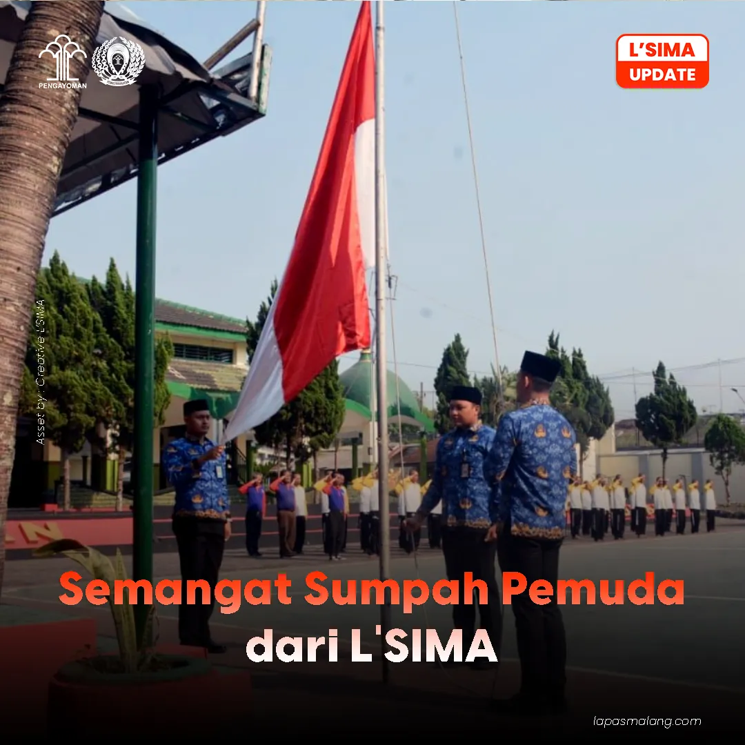 Upacara Peringatan Hari Sumpah Pemuda ke 95 Tahun 2023 di Lapas Kelas I Malang, Bertema Bersama Majukan Indonesia