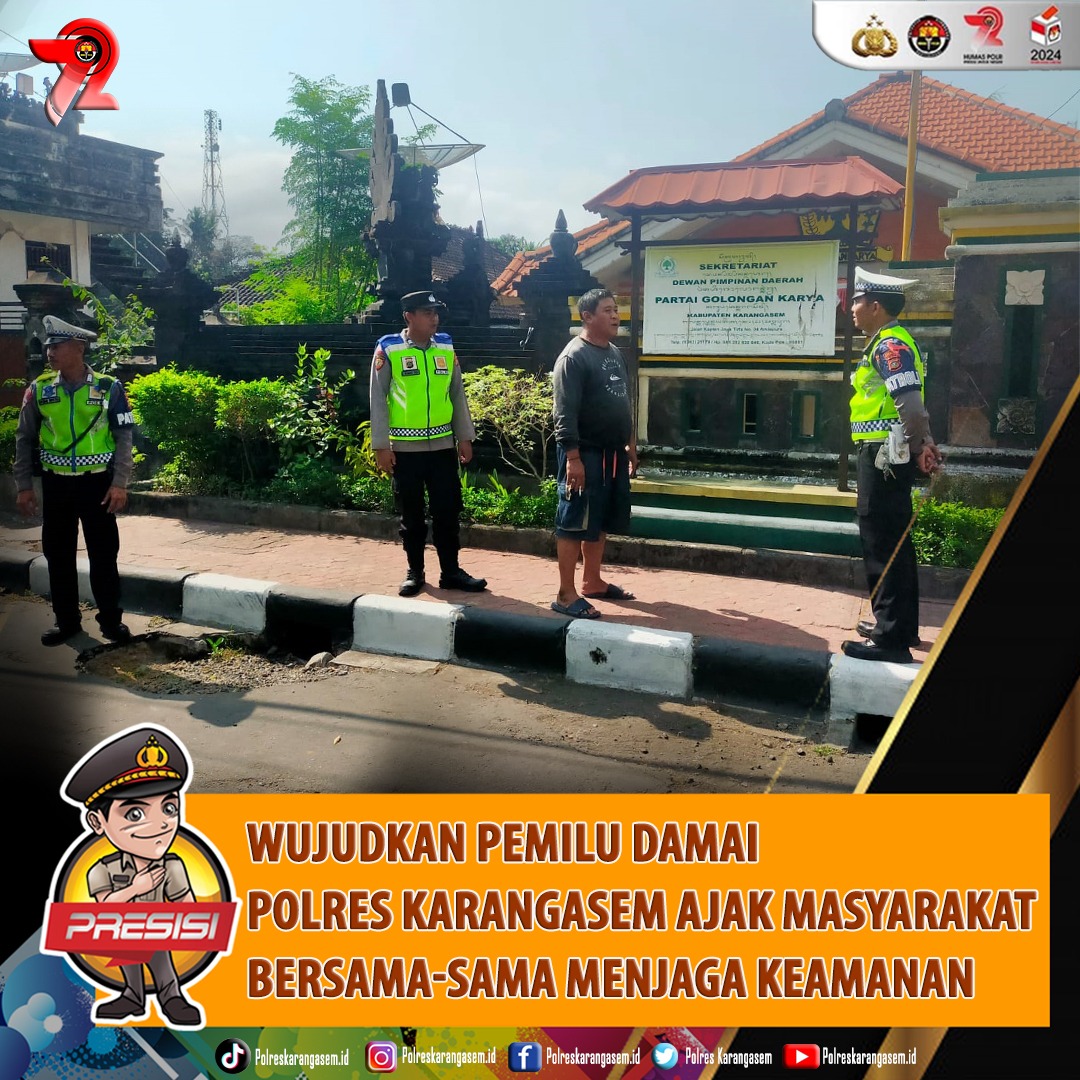 Wujudkan Pemilu Damai Polres Karangasem Ajak Masyarakat Bersama-sama Menjaga Keamanan