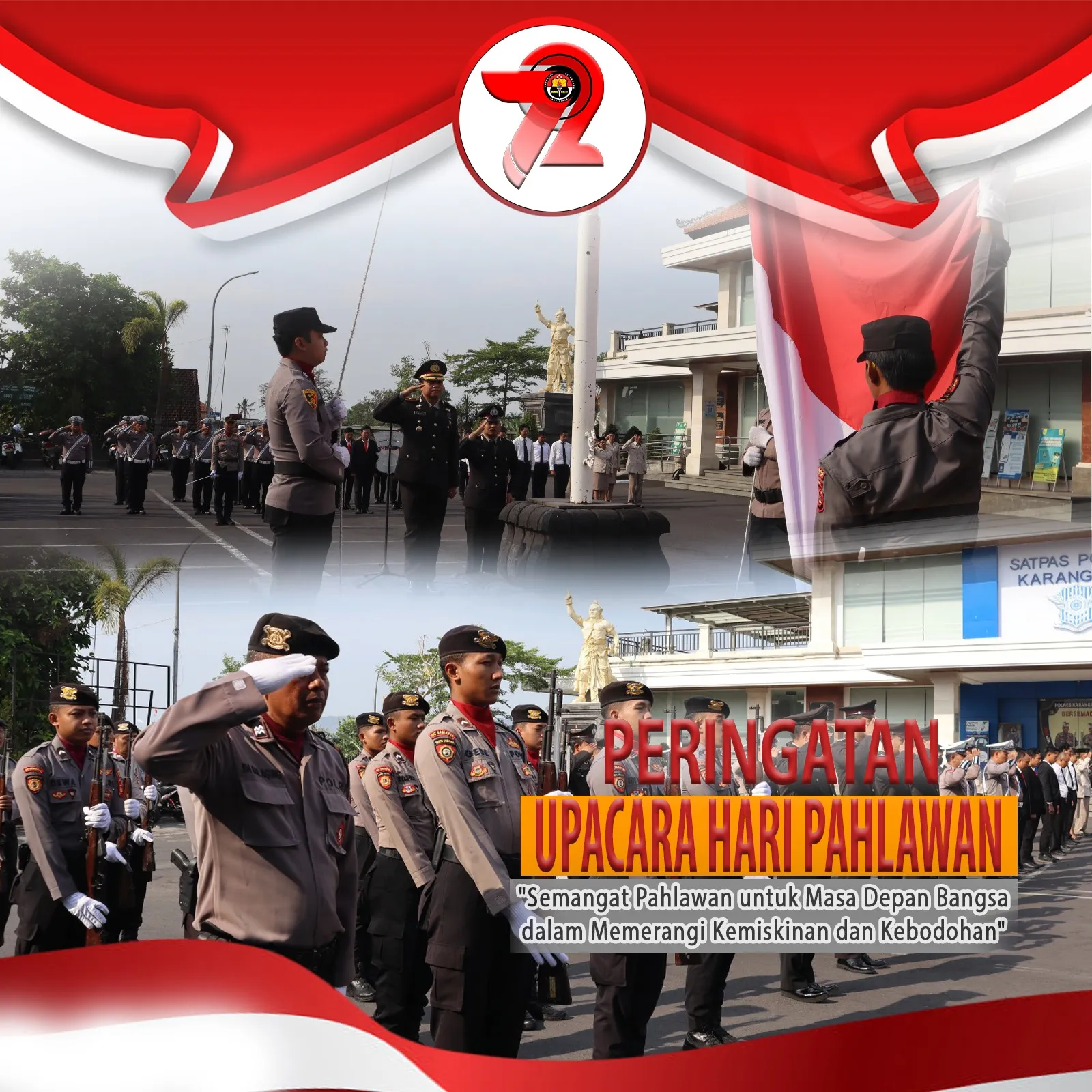 Polres Karangasem Gelar Upacara Peringatan Hari Pahlawan 2023