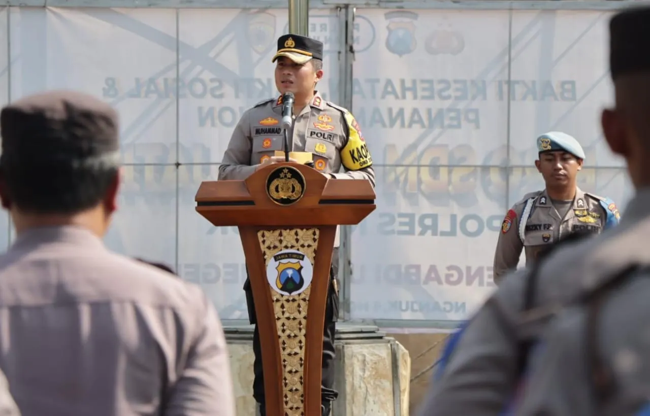 Polres Nganjuk Gelar Upacara Pembukaan Latihan Kerja 48 Siswa Diktuk Bintara Polri, Kapolres Ingatkan Untuk Jaga Netralitas