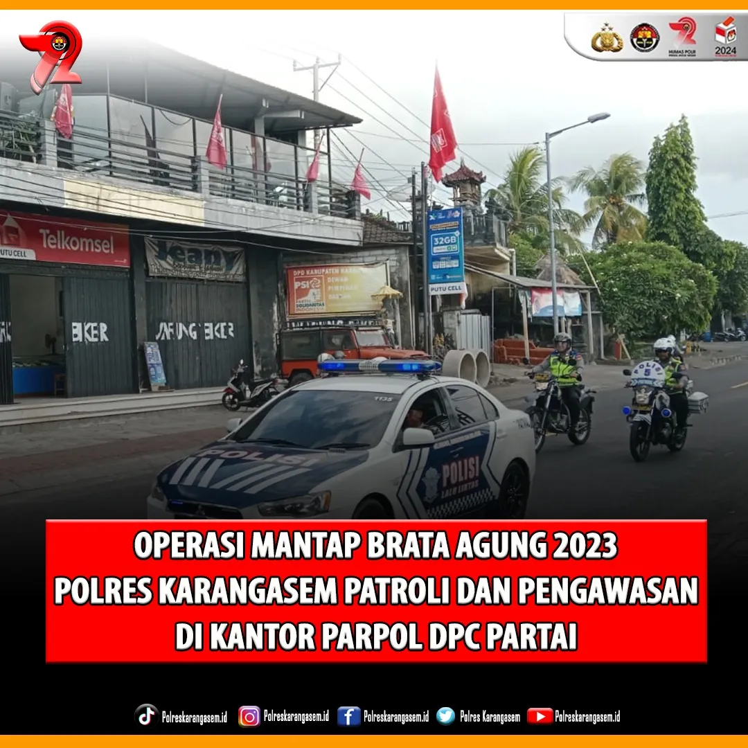 Polres Karangasem Patroli dan Pengawasan di Kantor Parpol