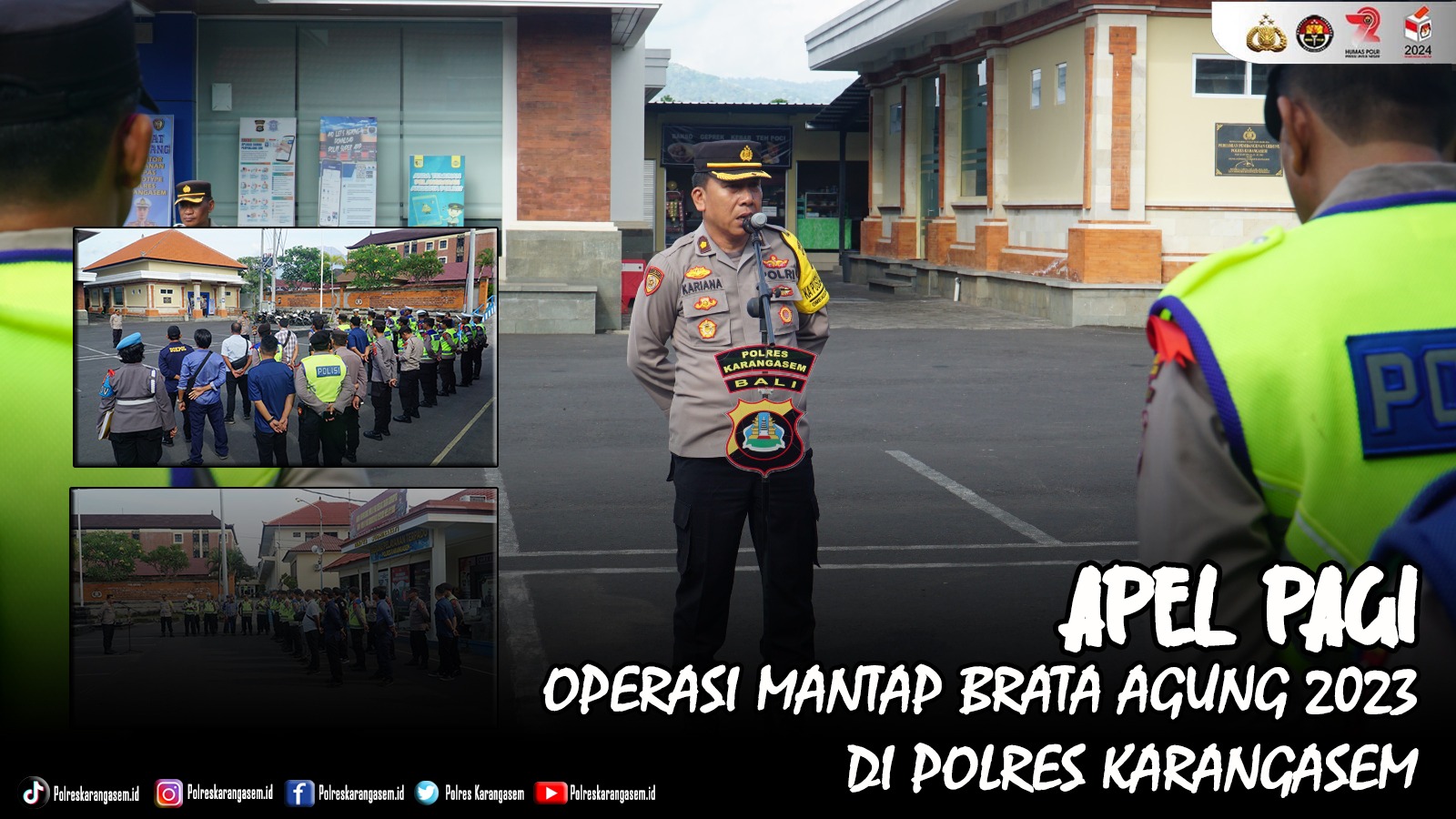 Kapusdal Ops Pimpin Apel Pagi Operasi Mantap Brata Agung 2023 Polres Karangasem