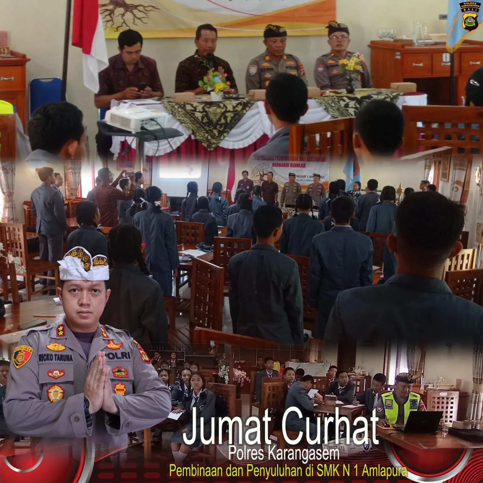 Cegah Perundungan dan Kekerasan di Sekolah Program Jumat Curhat Polres Karangasem