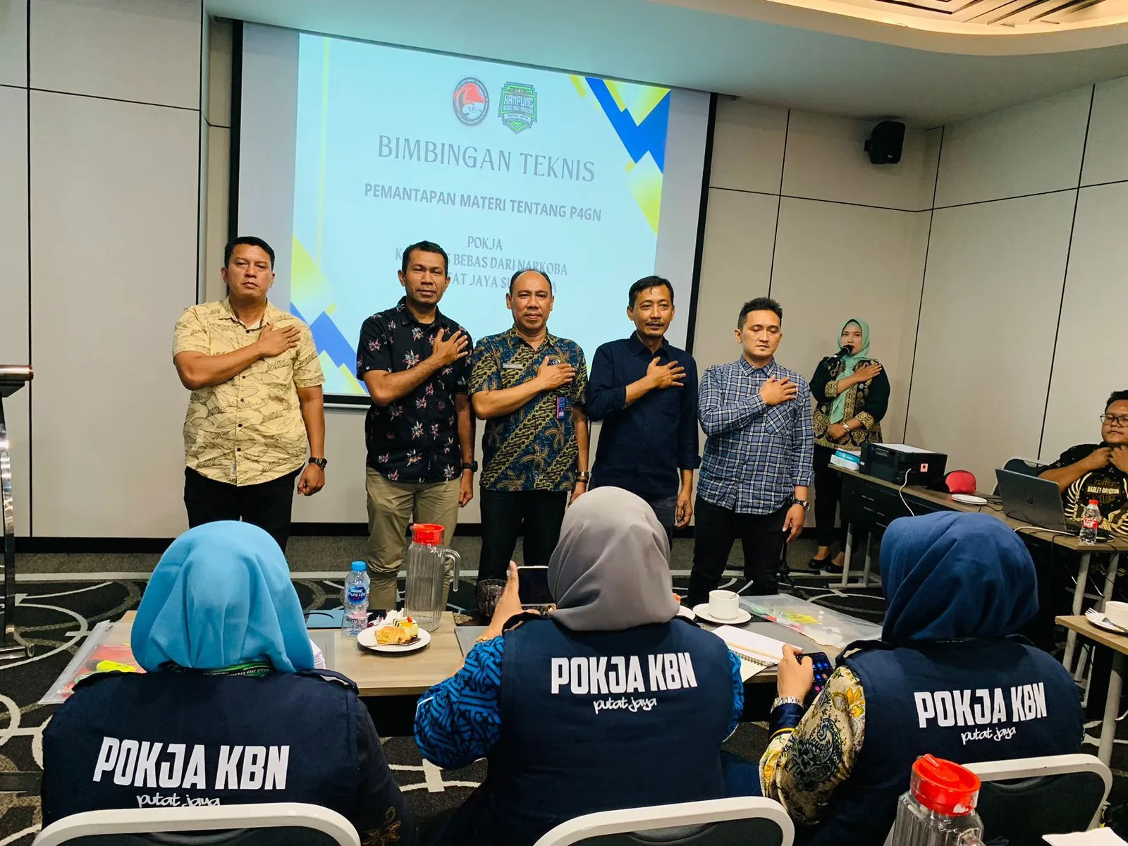 Caption. Sejumlah Pokja KBN Mendapat Meteri Pemantapan Terkait Kasus Penyalahgunaan Narkoba Dari Plh. Kepala Badan Narkotika BNN Kota Surabaya