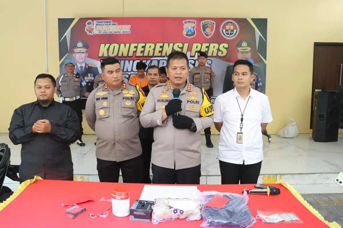 Polresta Sidoarjo Berhasil Amankan Dua Tersangka Curanmor di Sukodono