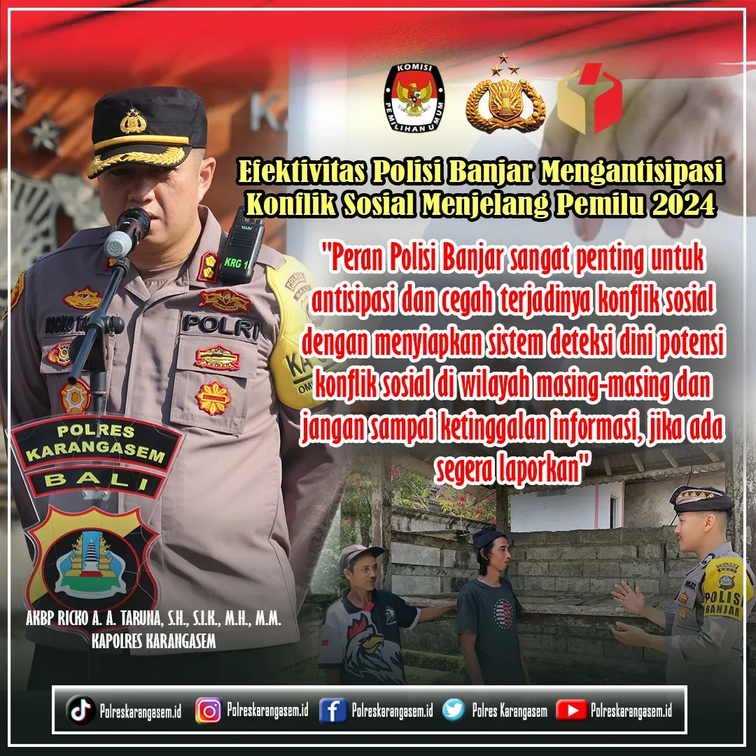 Efektivitas Polisi Banjar Antisipasi Konflik Sosial Jelang Pemilu 2024