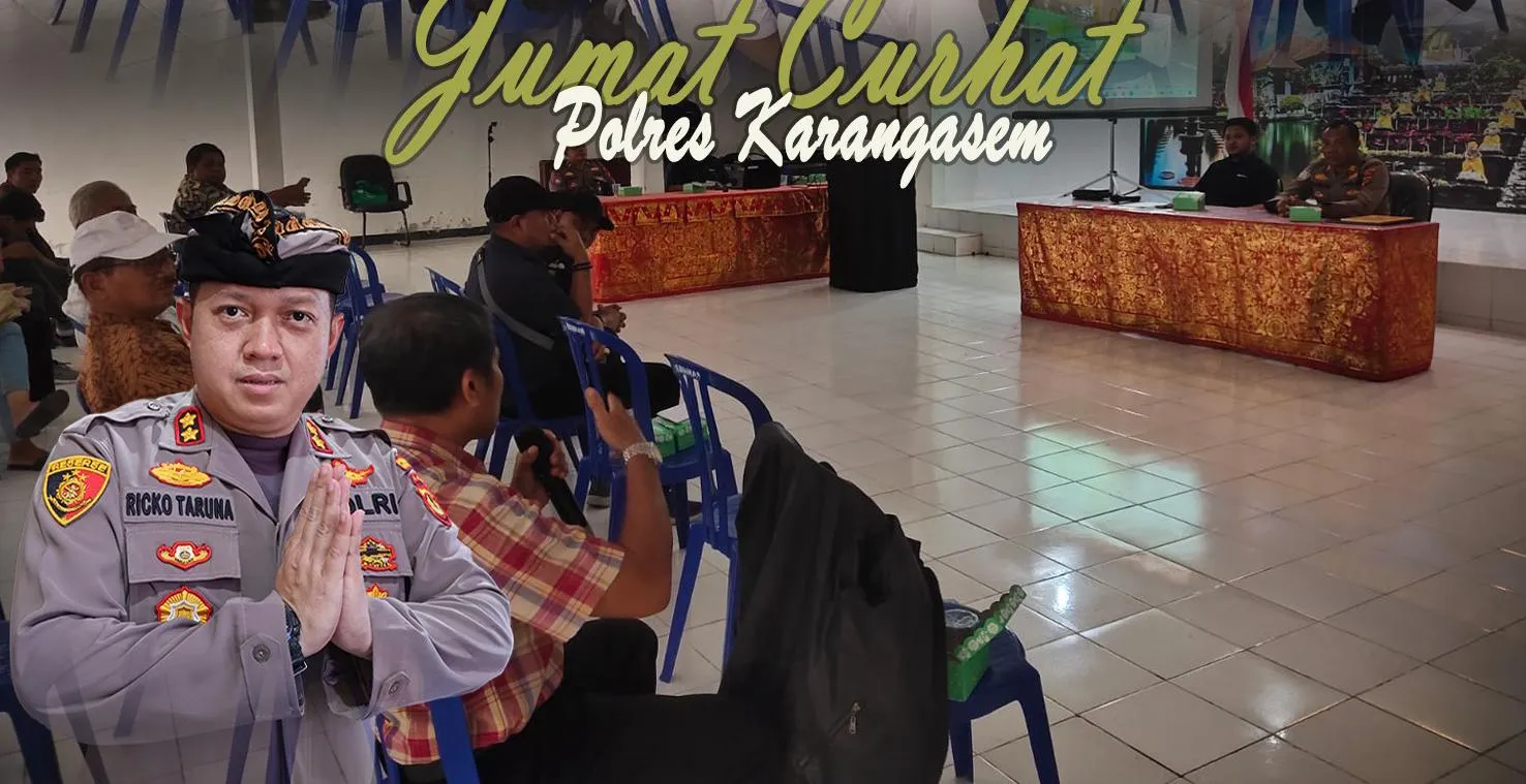 Jumat Curhat Polres Karangasem, Himbau Masyarakat Untuk Turut Menjaga Situasi Kamtibmas Jelang Pemilu 2024