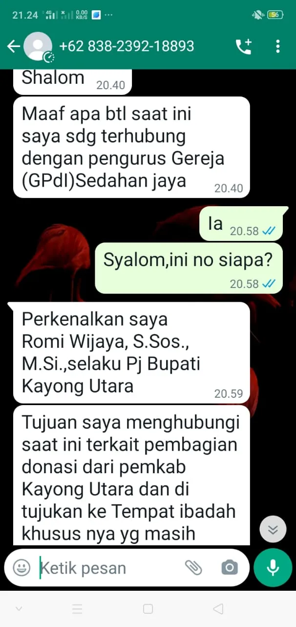 Aksi Penipuan Catut Nama PJ Bupati Kayong Utara, Romi Wijaya