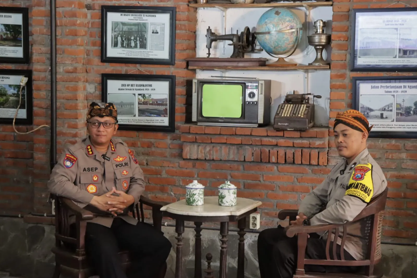 Polres Nganjuk Podcast Bersama Dirbinmas Polda Jatim, Bangun Kepercayaan Masyarakat Melalui Seni Budaya