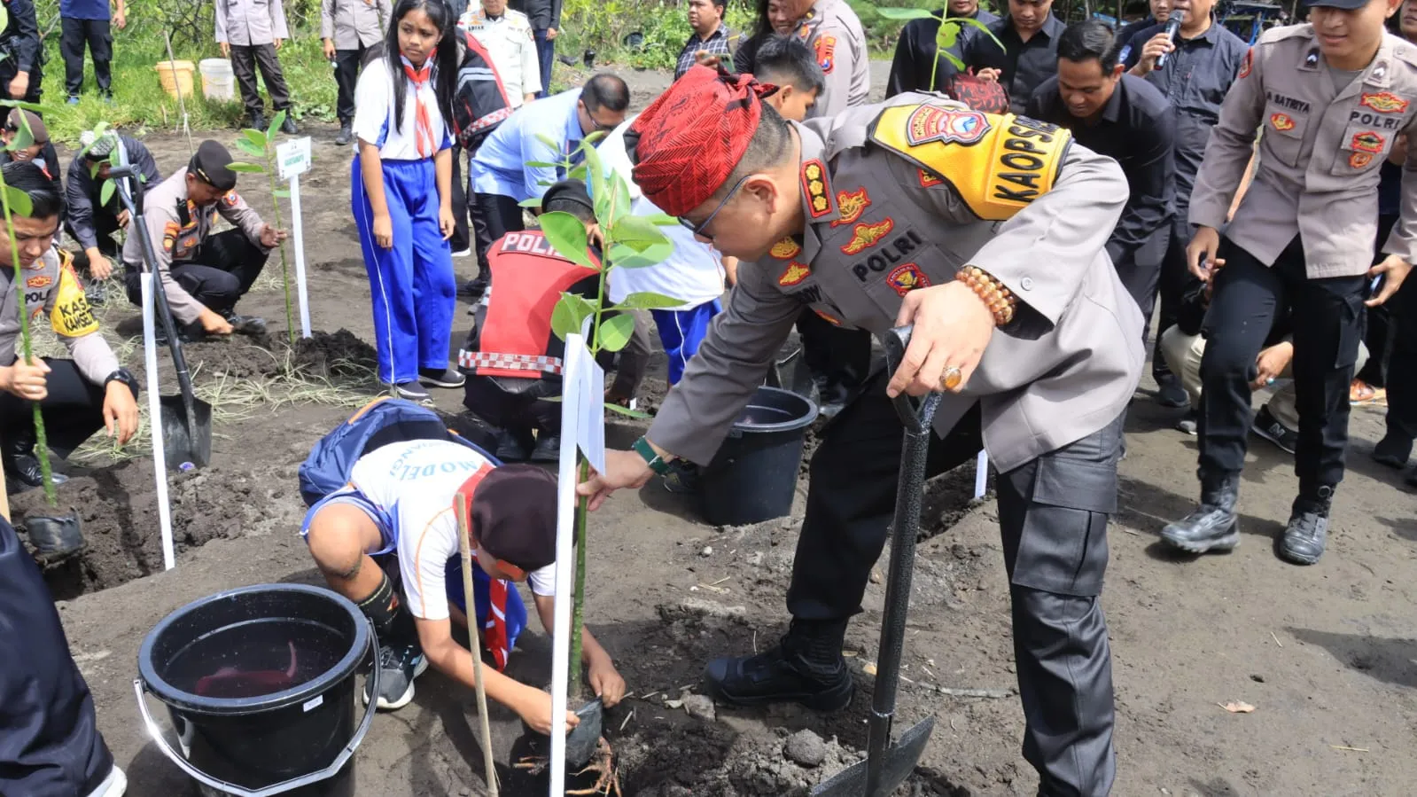 Pemkab Banyuwangi Apresiasi Penanaman 2000 Pohon Mangrove Oleh Polri
